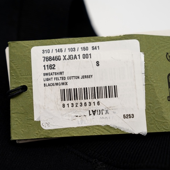 size S Gucci GG Interlocking Logo Crewneck Sweatshirt with embroidery Black - Picture 7 of 9